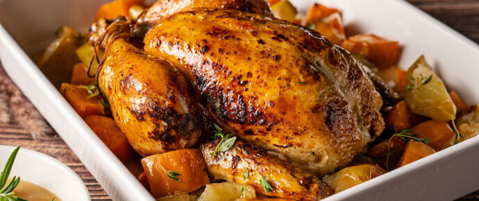 Roast Chicken with Outside Stuffing | Chicken.ca